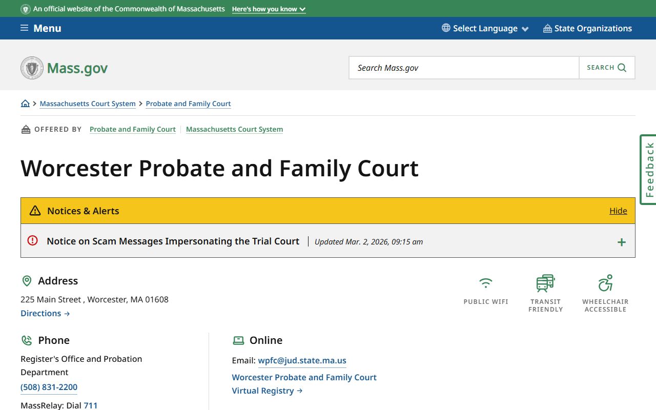 worcester county death index probate court page